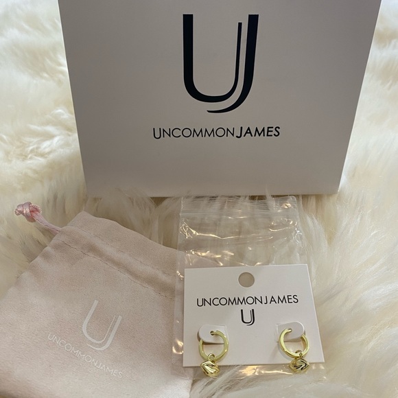 Uncommon James: Lips Sealed Huggies Earrings - Picture 12 of 12